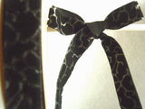 R2687 17mm Black Patterned Nylon Velvet Ribbon by Berisfords - Ribbonmoon