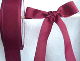 R2869 25mm Burgundy Taffeta Ribbon by Berisfords - Ribbonmoon