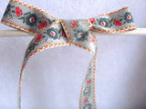 R2997 20mm Vintage 100% Cotton Flower Design Ribbon