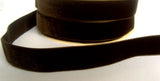 R4340 23mm Very Dark Brown Nylon Velvet Ribbon By Berisfords - Ribbonmoon