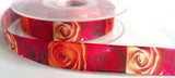 R5513 15mm Rose Flower Design Ribbon by Berisfords - Ribbonmoon