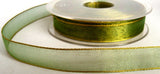 R5628 15mm Green and Gold Metallic Shot Mesh Ribbon by Berisfords - Ribbonmoon