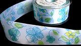R5720 40mm Flowery Design Polyester Ribbon by Berisfords. Wire Edge - Ribbonmoon