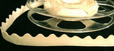 R5949 14mm Ivory Cream Scallop Edge Nylon Velvet Ribbon by Berisfords - Ribbonmoon