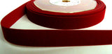 R6317 17mm Light Burgundy Faux Velvet, Plastic Backed Velveteen - Ribbonmoon