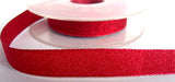 R6550 15mm Scarlet Berry Metallic and Polyester Woven Ribbon - Ribbonmoon
