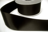 R8004 40mm Black Double Face Satin Ribbon - Ribbonmoon