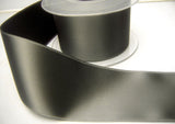 R8040 40mm Dark Grey Double Face Satin Ribbon - Ribbonmoon
