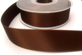 R8067 27mm Chocolate Brown Double Face Satin Ribbon - Ribbonmoon
