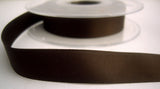 R8372 15mm Very Dark Brown Polyester Soft Touch Taffeta Ribbon by Berisfords - Ribbonmoon