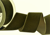 R9164 50mm Loden Green Nylon Velvet Ribbon by Berisfords