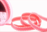 R9243 15mm Neon Pink and Cream Neon Stitch Ribbon by Berisfords