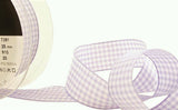 R9328 25mm Orchid-White Polyester Gingham Ribbon by Berisfords
