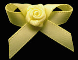 RB051 Baby Maize 7mm Satin Rose Bow by Berisfords - Ribbonmoon