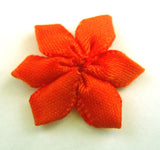 RB069 Autumn Orange 6 Petal Satin Flower by Berisfords - Ribbonmoon