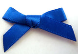 RB124 Electric Blue 7mm Single Faced Satin Ribbon Bow by Berisfords - Ribbonmoon