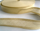 BB346 25mm Oatmeal 100% Cotton Bias Binding Tape - Ribbonmoon