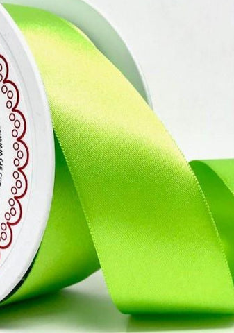 R9125 35mm Apple Green Double Faced Satin Ribbon by Berisfords