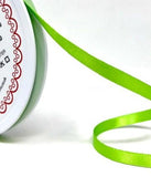 R9133 7mm Apple Green Double Faced Satin Ribbon by Berisfords