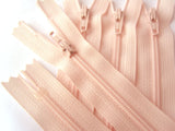 Z4311 YKK 36cm Pale Pink Nylon No.3 Closed End Zip