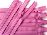 Z2598 YKK 20cm Deep Pink Lilac Nylon No.3 Closed End Zip