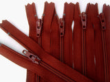 Z5043 YKK 18cm Russet Brown Nylon No.3 Closed End Zip