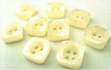 B11900 12mm Ivory Cream Chunky 4 Hole Button. FULL CIRCLE Lettering