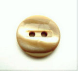 B13590 15mm Fawn Beige Pearlised Domed Surface 2 Hole Button