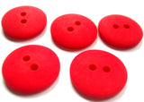 B18185 20mm Red Matt and Lighty Domed 2 Hole Button