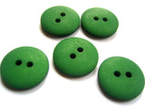 B13737 18mm Green Matt and Lighty Domed 2 Hole Button