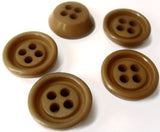 B13975 16mm Beige Brown Chunky Acrylic 4 Hole Button