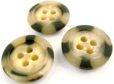 B14069 26mm Natural and Black Casein Formaldehyde 4 Hole Button