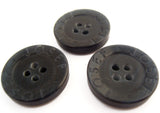 B14123 25mm Midnight Navy 4 Hole Button."JOSEF"Engraved Rim