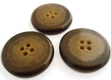 B14310 33mm Tonal Brown and Beiges Chunky Gloss 4 Hole Button