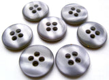 B16187 14mm Tonal Moonlight Blue Pearlised Polyester 4 Hole Button