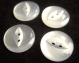 B17700 9mm Ivory White Polyester Fish Eye 2 Hole Button