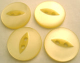 B12802 17mm Pale Primrose Polyester Fish Eye 2 Hole Button - Ribbonmoon