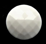 B3206 13mm White Domed Gloss Honeycomb Nylon Shank Button