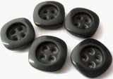 B4316 18mm Charcoal Grey Chunky 4 Hole Button - Ribbonmoon