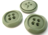 B4456 32mm Grey Green Chunky Nylon 4 Hole Button