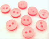 B8512 6mm Candy Pink Polyester Small 2 Hole Dolls Button