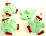 B18084 20mm Mint Green Clown Design Novelty Childrens Shank Button