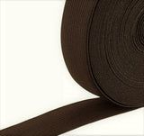 E089 25mm (1" inch) Brown Coloured Woven Flat Elastic.