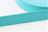 E094 25mm (1" inch) Turquoise Blue Coloured Woven Flat Elastic.