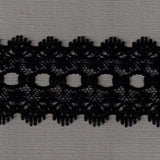 L521 35mm Black Eyelet or Knitting In Flat Lace