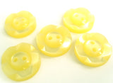 B17400 14mm Lemon Dished Edge (Fruit Gum) Polyester 2 Hole Button
