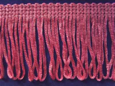 FT121 5cm Bright Dusky Pink Looped Dress Fringe