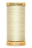 GTC 919 Ivory Cream 250mtr Spool, Gutermann 100% Cotton Sewing Thread