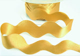 RIC151 30mm Honey Gold Satin Ric Rac Ribbon Braid by Berisfords