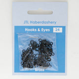 HOOKEYE12 Black Size 0 Hook and Eyes, 24 sets in each pack